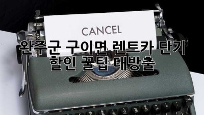 완주군 구이면 렌트카 단기 할인 꿀팁 대방출! 🚗💨
