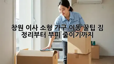 창원 이사, 소형 가구 이동 꿀팁! 짐 정리부터 부피 줄이기까지