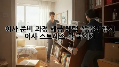 이사 준비 과정: 세금 혜택 꼼꼼히 챙겨 이사 스트레스 확 줄이기!